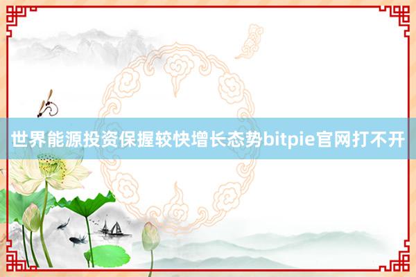 世界能源投资保握较快增长态势bitpie官网打不开