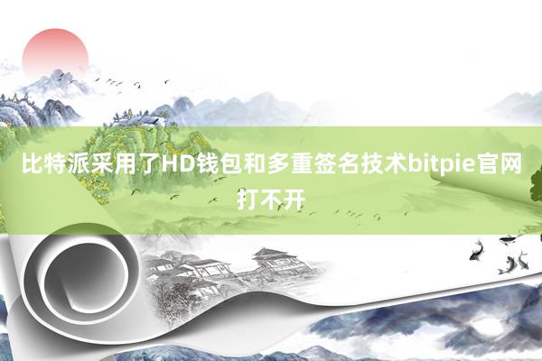 比特派采用了HD钱包和多重签名技术bitpie官网打不开