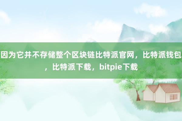 因为它并不存储整个区块链比特派官网，比特派钱包，比特派下载，bitpie下载