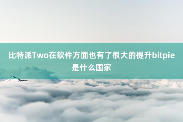 比特派Two在软件方面也有了很大的提升bitpie是什么国家