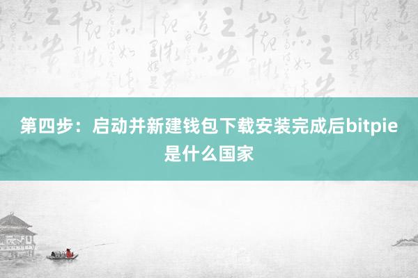 第四步：启动并新建钱包下载安装完成后bitpie是什么国家