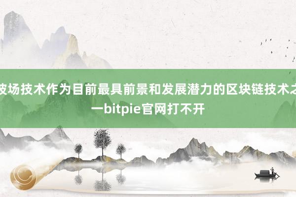 波场技术作为目前最具前景和发展潜力的区块链技术之一bitpie官网打不开