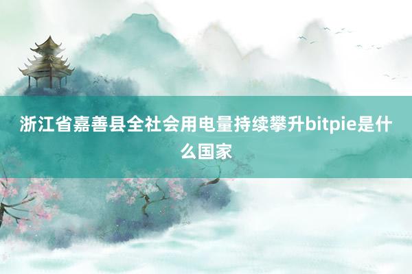 浙江省嘉善县全社会用电量持续攀升bitpie是什么国家