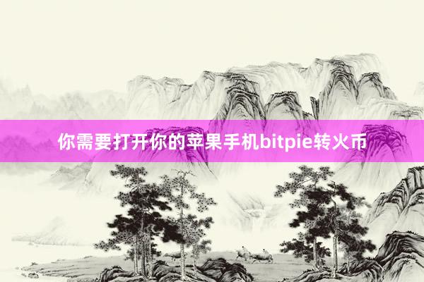 你需要打开你的苹果手机bitpie转火币