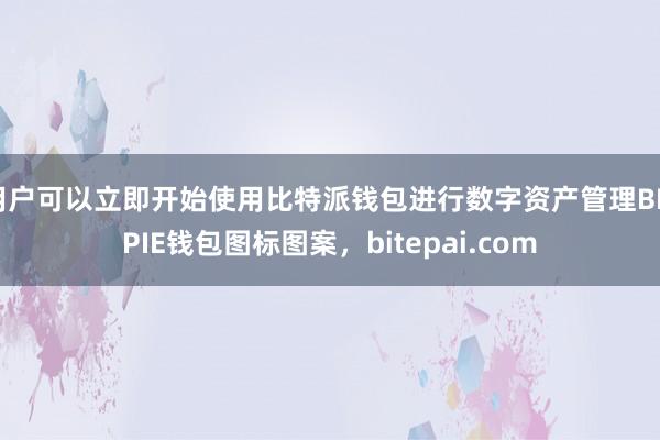 用户可以立即开始使用比特派钱包进行数字资产管理BITPIE钱包图标图案，bitepai.com