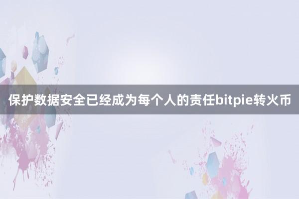 保护数据安全已经成为每个人的责任bitpie转火币