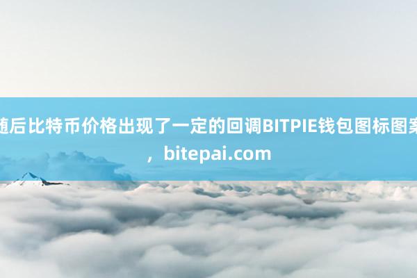 随后比特币价格出现了一定的回调BITPIE钱包图标图案，bitepai.com