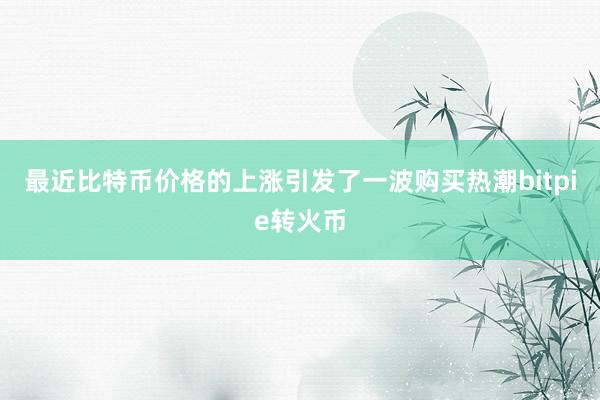 最近比特币价格的上涨引发了一波购买热潮bitpie转火币