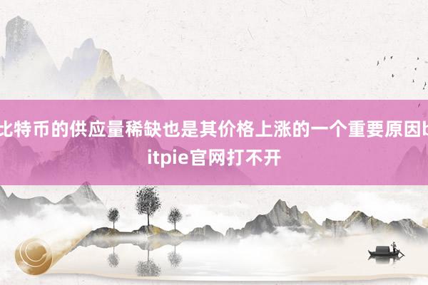 比特币的供应量稀缺也是其价格上涨的一个重要原因bitpie官网打不开