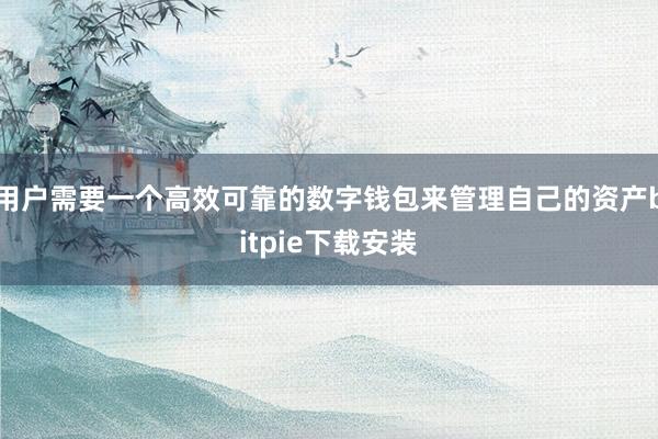 用户需要一个高效可靠的数字钱包来管理自己的资产bitpie下载安装