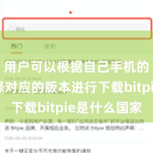 用户可以根据自己手机的系统选择对应的版本进行下载bitpie是什么国家