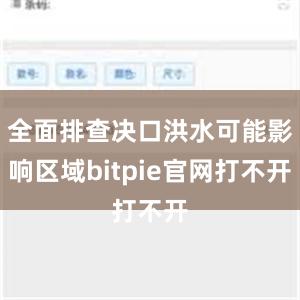 全面排查决口洪水可能影响区域bitpie官网打不开