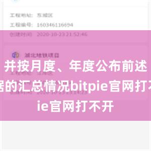 并按月度、年度公布前述数据的汇总情况bitpie官网打不开