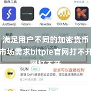 满足用户不同的加密货币市场需求bitpie官网打不开