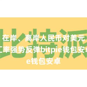 在岸、离岸人民币对美元汇率强势反弹bitpie钱包安卓