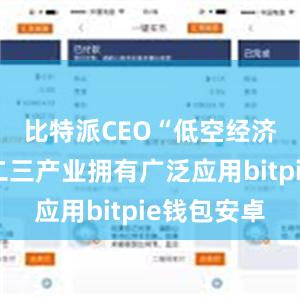 比特派CEO“低空经济已在一二三产业拥有广泛应用bitpie钱包安卓