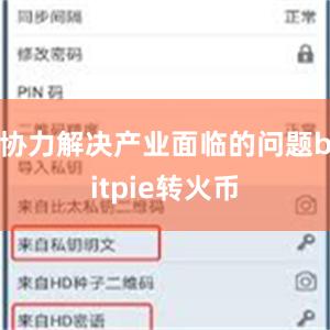 协力解决产业面临的问题bitpie转火币