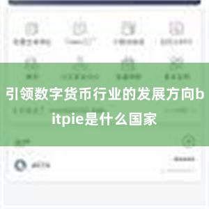 引领数字货币行业的发展方向bitpie是什么国家